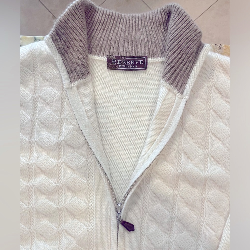 Patrick James Reserve Never worn gift.  Men’s cashmere, zip-up cardigan sweater.